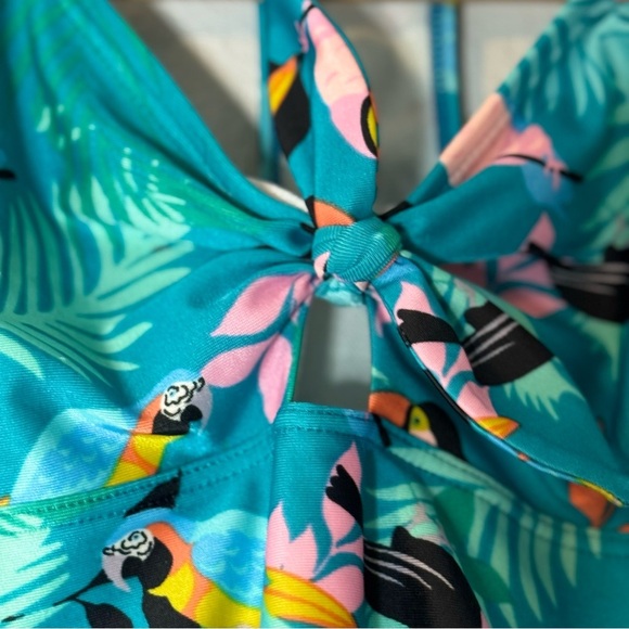 Speedo Kids' Tropical Blue Swimsuit M - Picture 6 of 15